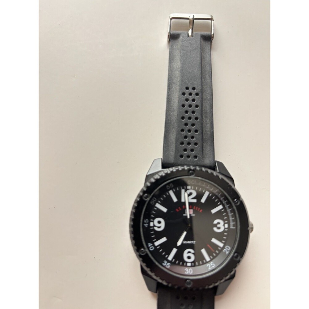 Mens US Polo Assn. Watch- Black Band- Needs Battery